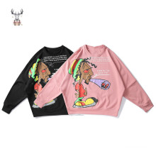 Wholesale men womens crewneck cartoon printing sweatshirts